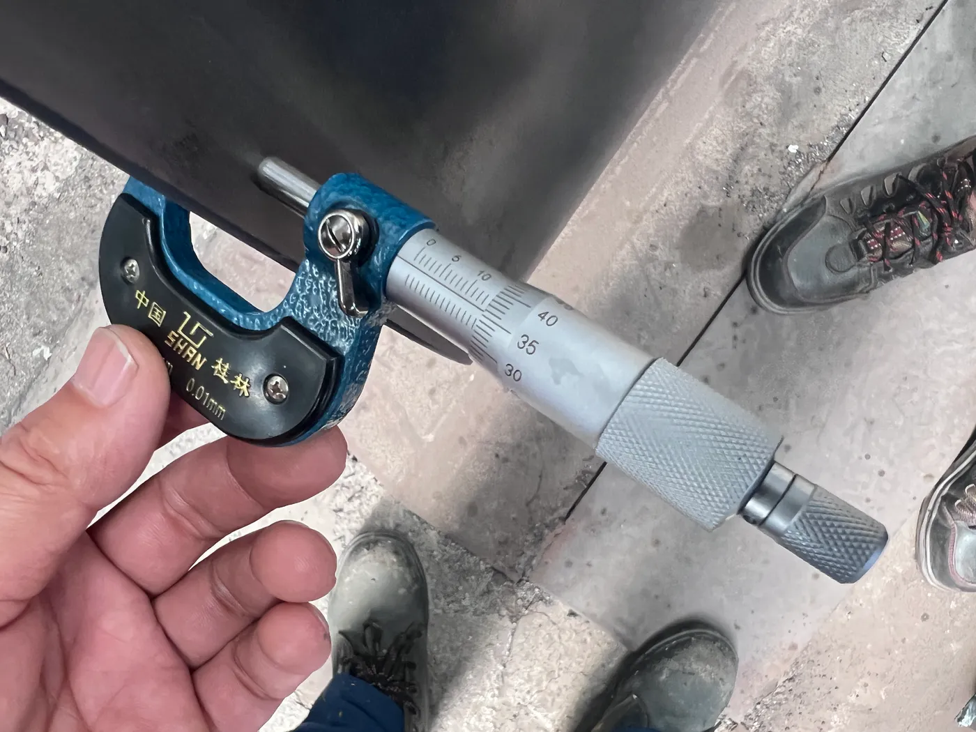 On-site thickness verification